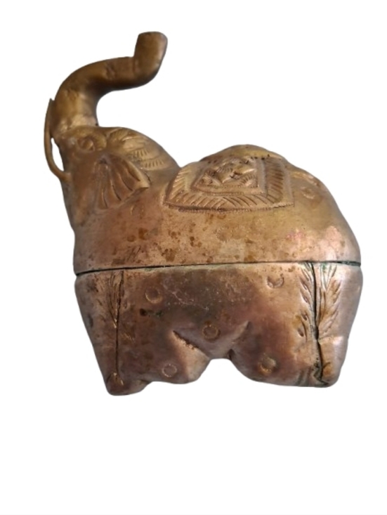 Vintage Cambodian Elephant Form Betel Nut Box | Chairish VTG Brass Elephant Betel Nut Box - Early 20 Century